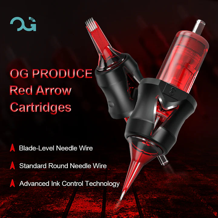 OG Red Arrow Round Liner (RL) Tattoo Needle Cartridges 20pcs